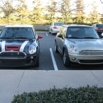 Jason's and my MINIs after getting back from the dealership